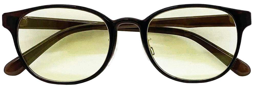 az Stylish Reading Glasses with Light Lenses from a Sabae Brown Green Lenses [FaceTrick Label] UV/Near-Infrared/Blue Cut, High-Performance