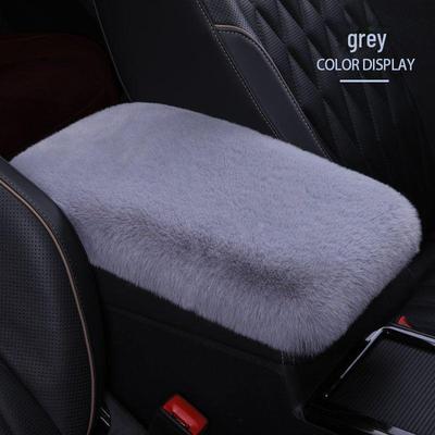 Plush Rabbit Imitation Car Armrest Pad - Universal Interior Decoration Cover