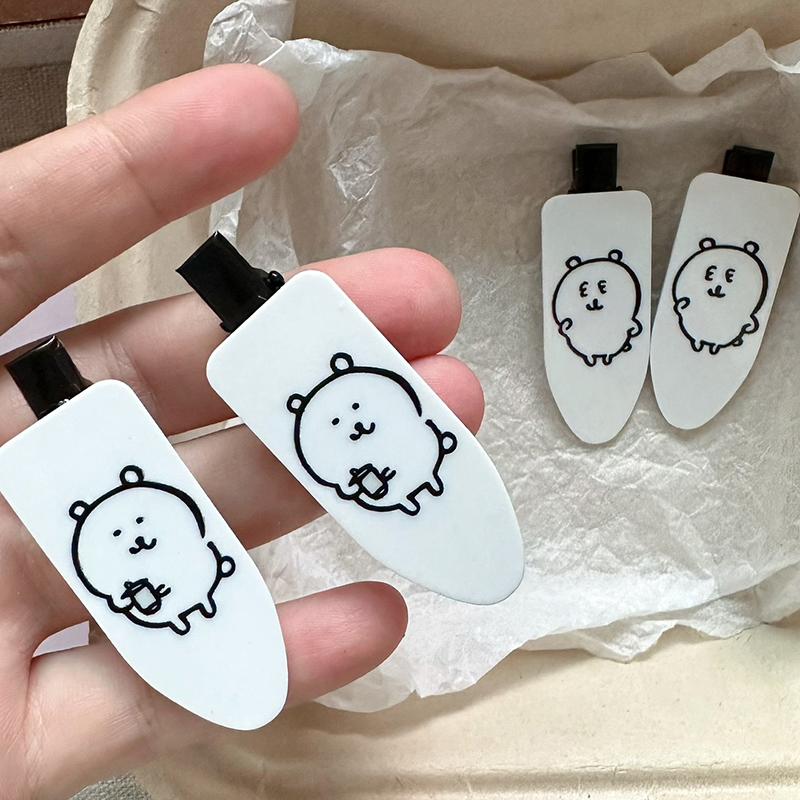 2Pcs Cute Cartoon Rabbit Hair Side Clip Bunny Bangs Edge Hairpins Girls Sweet Hair Styling Tools Decoration Tools Gifts