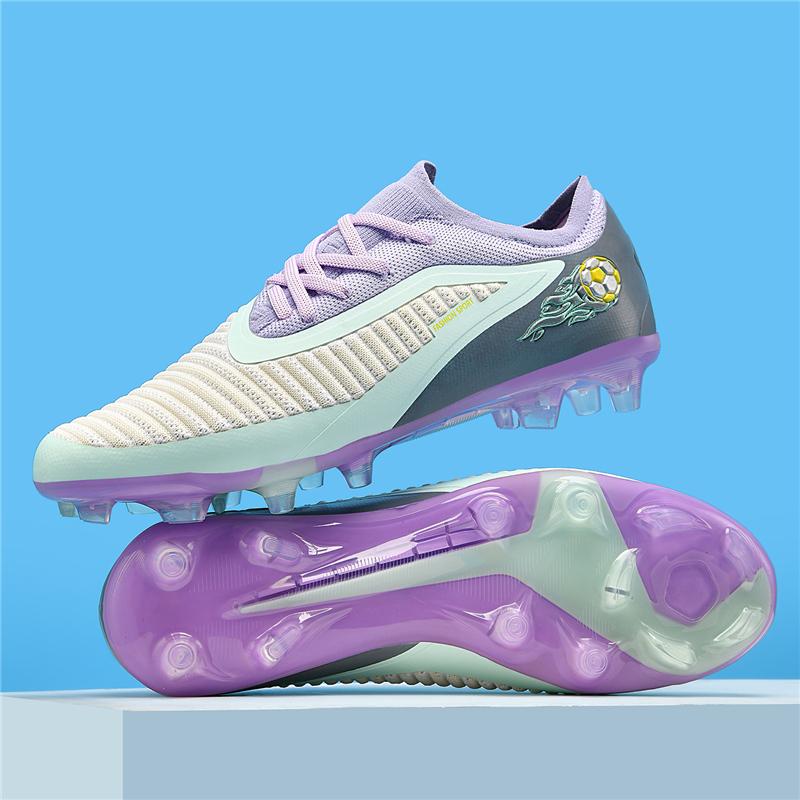 

New Soccer Shoes for Men Outdoor Sport Boys Long Spikes Workout Cleats Adult Non Slip Football Boots Breathable Match Comfortable 35
