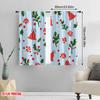 2pcs,2D Plane Printing Curtain Fabric Christmas Bells Holly (3) Versatile Durable Polyester (without Rod) Outdoor Decorations