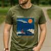 European Surf Travel Graphic T Shirt Nazar Portugal Giant Wave Lighthouse Print Unisex Cotton Crew Neck Holiday Tops