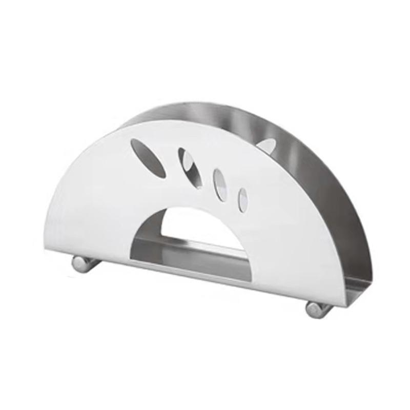 Stainless Steel Napkin Holder Freestanding Paper Napkin Tissue Dispenser for Home Ktchen Countertop Dining Table Napkin X3UC