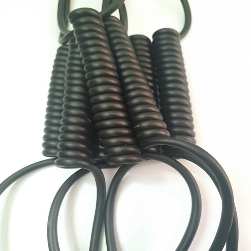 Spring Sprial Black Spring Cable 3 Core 22AWG Spring Spiral Cable Stretch 1 Meter To 15 Meters Telescopic Wire Retractable Coil (Size : Stretch 2