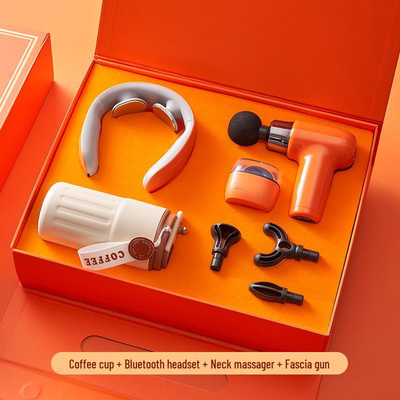 Exquisite Employee Gift Set: Coffee Cup & Massager
