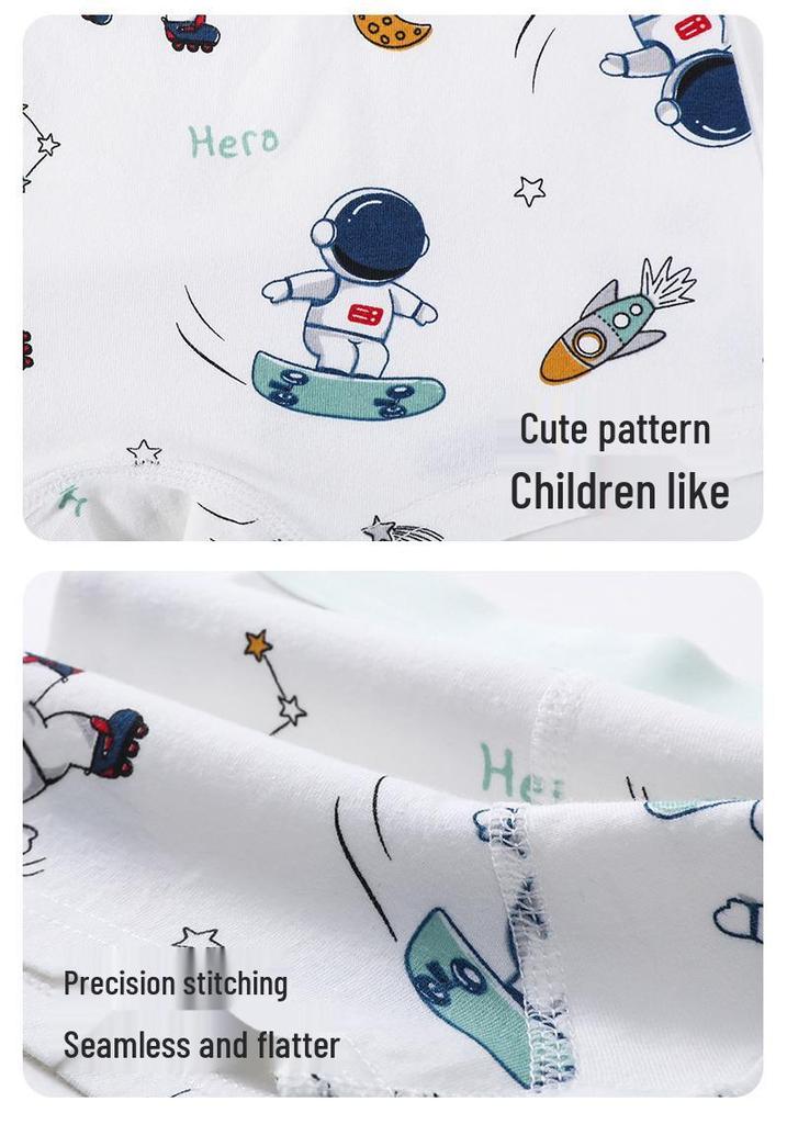 Summer Boys' Cotton Boxer Briefs: Ice Silk, Mid & Big Kid Sizes