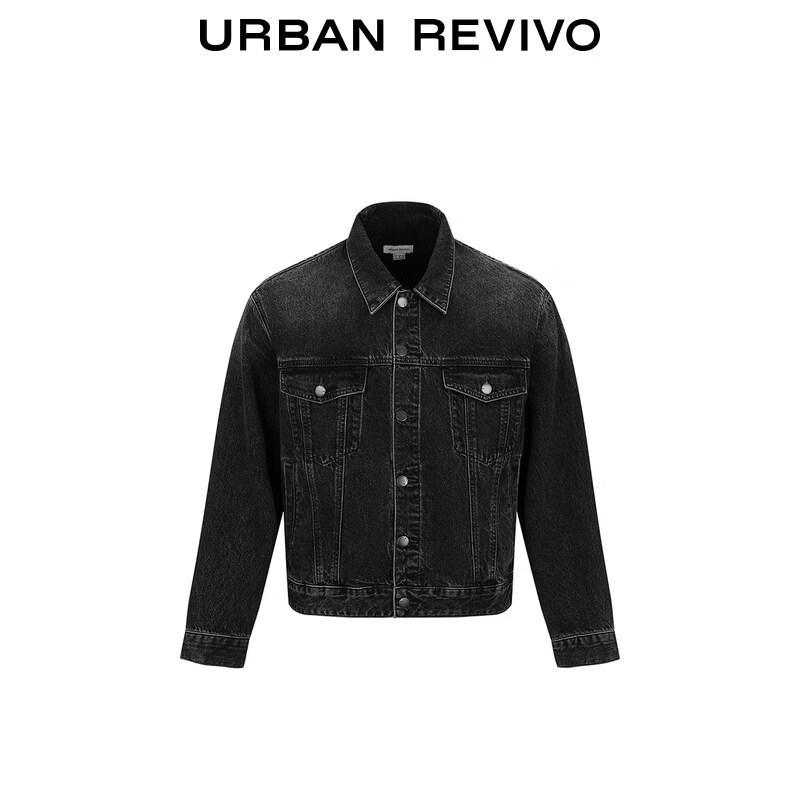 UR Men's Washed Lapel Denim Jacket