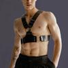 Adult men's bar erotic body restraints leather shoulder straps alternative tough guy performance SM props sexy bra