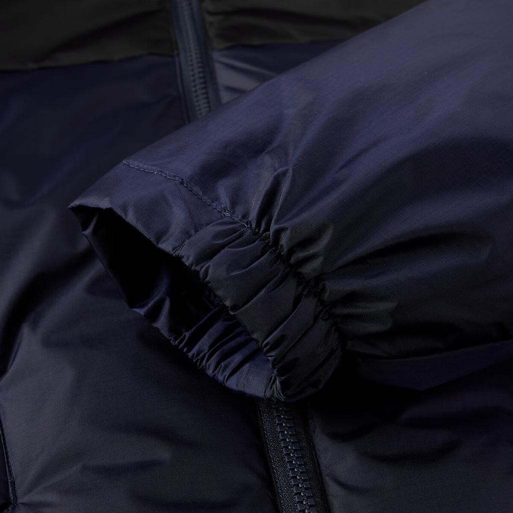 Adidas Fashion Cold-Resistant Color Block Logo Long Sleeve Down Jacket Unisex Jacket Legendary-Ink-Blue JL8260