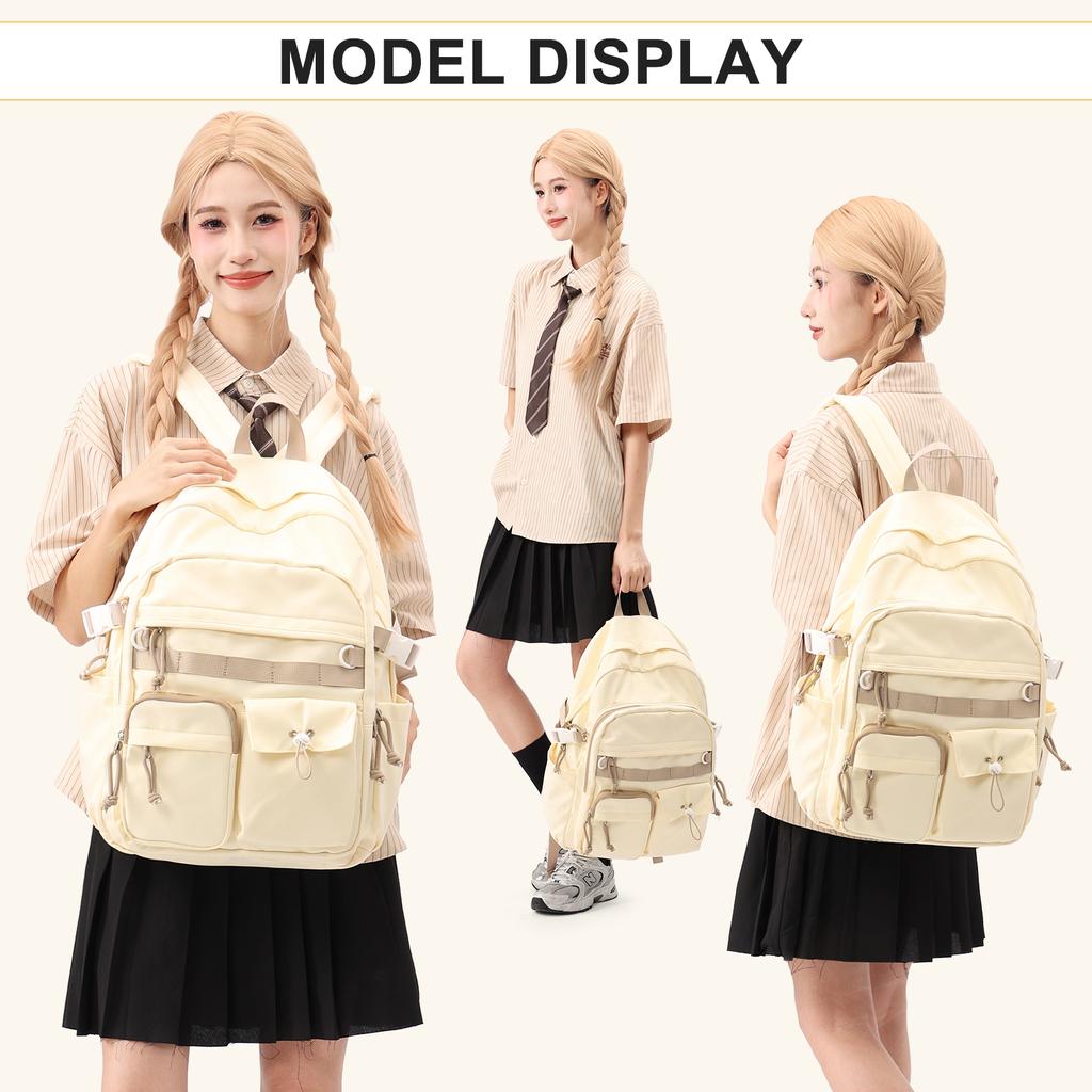 School Backpack Child Girl Book Bags Women Casual Outdoor Daypack Feminina Waterproof Backpack Multi-Pocket Travel Laptop Bag