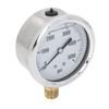 Hydraulic High Pressure Gauge Glycerin Liquid Filled 5000PSI 2.5in Dial 14in NPT Stainless Steel