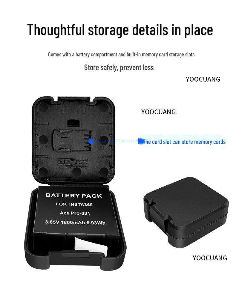 Three-Bay Fast Charger for Insta360 AcePro2/Ace Cameras