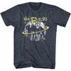 T-shirt adulte The B-52's Logo et Planet Navy Heather