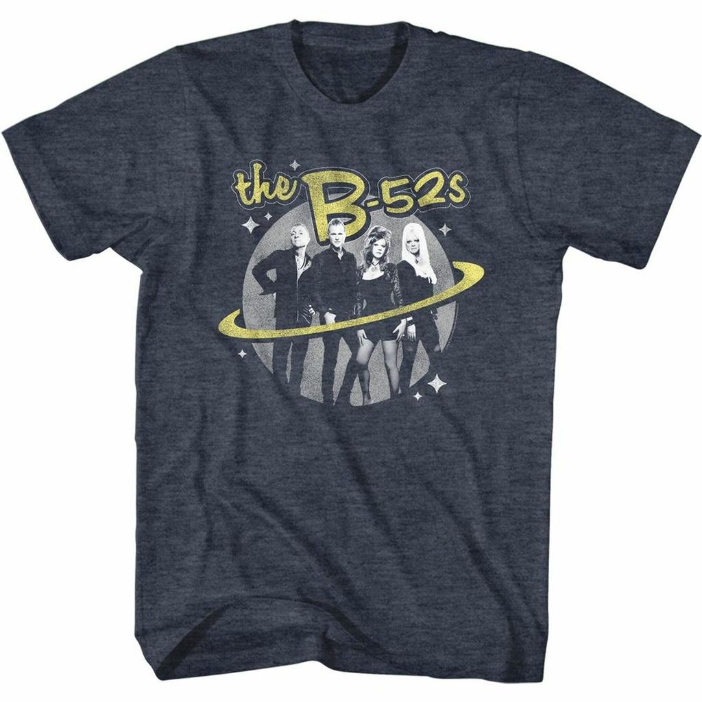 T-shirt adulte The B-52's Logo et Planet Navy Heather