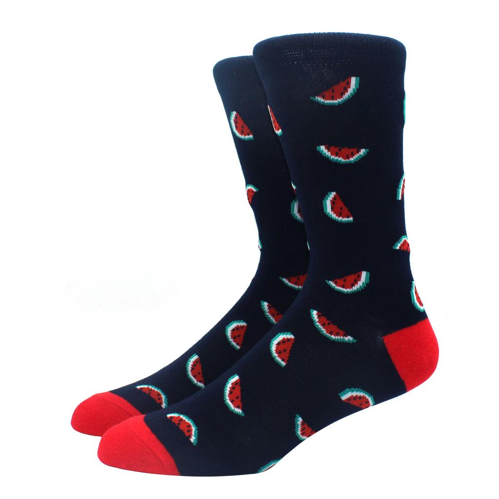 New Hiphop Cotton Men Socks Harajuku Happy Funny Animal Flamingo Penguin Chili Dress Socks for Male Wedding Christmas Gift
