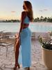 2026 One-Shoulder Strap Women's Sexy Lace-Up Cut-Out Split Long Dress