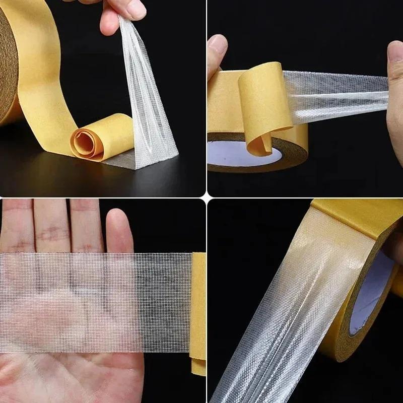 Fixation Bookbinding Extra Strong Double Sided Adhesive Tape Thin Super Strong Heavy Mesh Waterproof Powerful Grid Carpet Tape