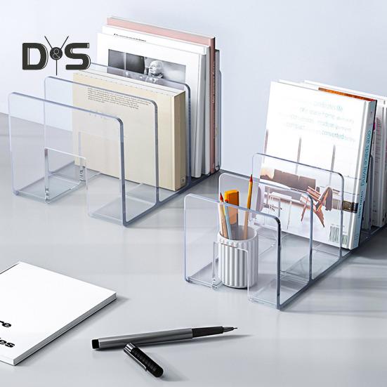 Półka na książki Materiał akrylowy Wielowarstwowa konstrukcja Przezroczysty pionowy stojak do przechowywania artykułów piśmienniczych Organizer biurowy