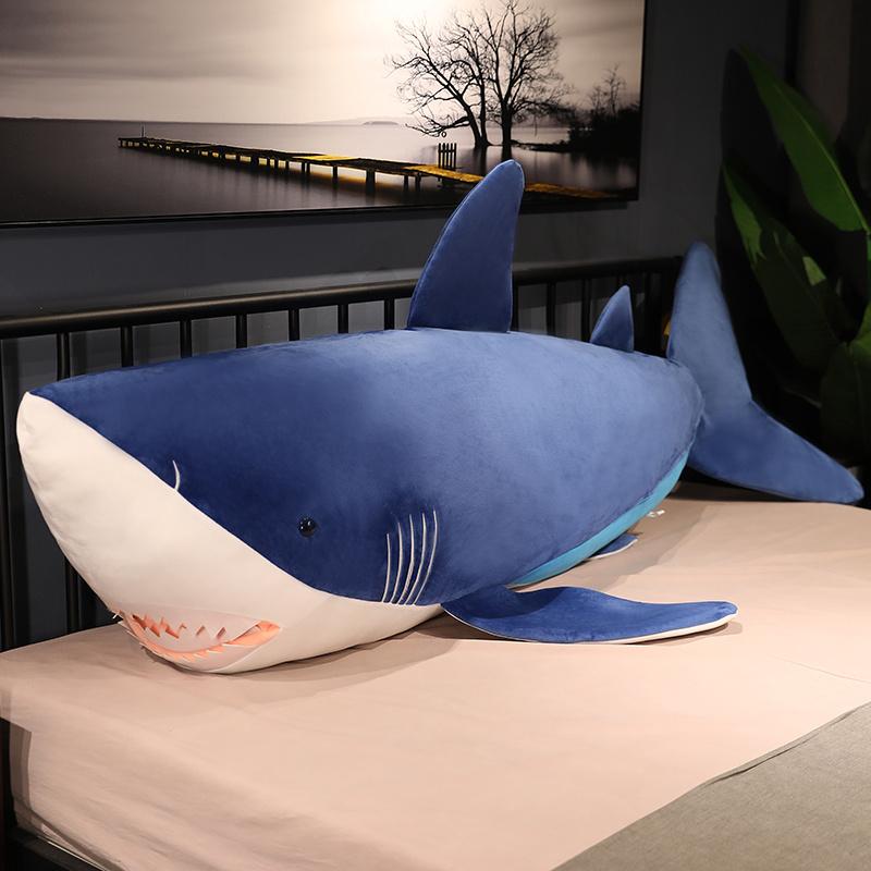 130cm Grande Taglia Morbido Squalo Giocattolo Peluche Simulazione Squalo Peluche Giocattoli Peluche Dormire Carino Cuscino Cuscino Animale di Peluche Regalo