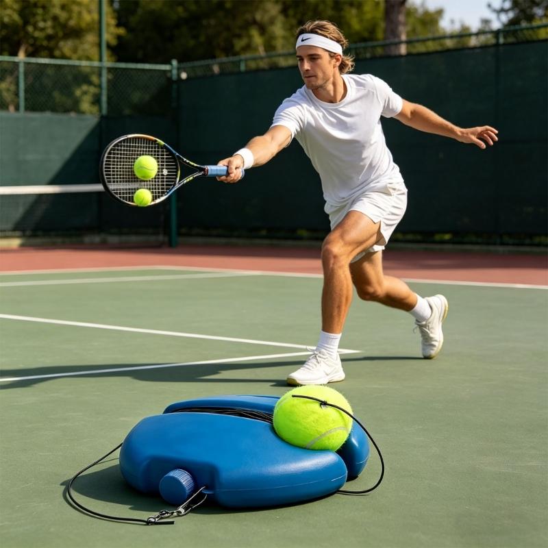 Automatisches Rückkehr-Tennis-Trainingssystem mit 4 Meter elastischer Leine und tragbarem Design