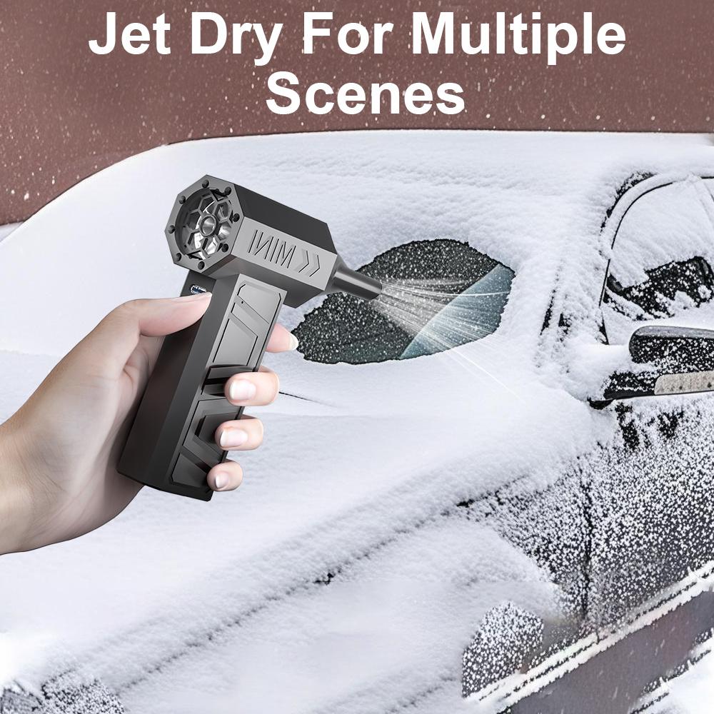 Type-C Charging Turbo Jet Fan 130000RPM Car Fan 5 Outlet Nozzles Portable Blowing Snow Cleaning Blower Tool Electric Air Duster