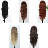 MISS WIG Long Black Wavy Wig for Women Middle Part Curly Wavy Wig Natural Looking Synthetic Heat Resistant Fiber Wig for Daily Party Use