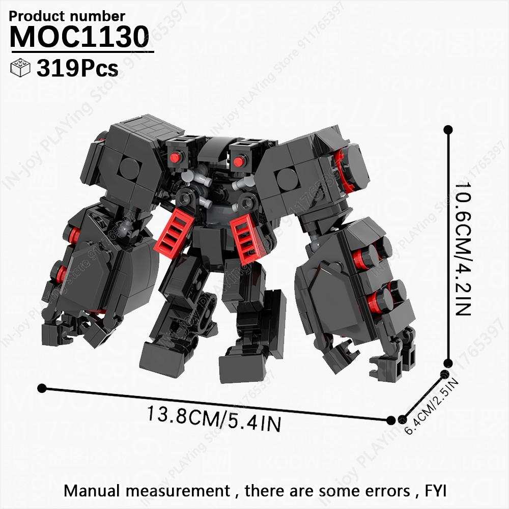 MOOXI Película Juego Robot Mecha Tanque Modelo Ladrillos MOC Creativo DIY Bloques de Construcción Ensamblados Compatibles Con Juguetes de Colección de Figuras
