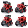 Children'S Inertial Fire Engine Toy Set, Simulated Ladder Truck Lift Truck Rescue Team Toy Trolley