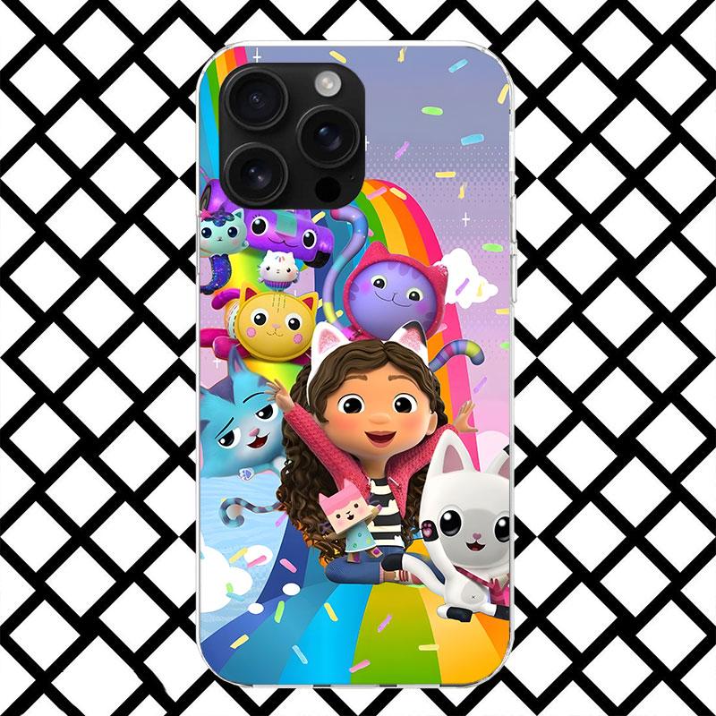Cartoon Gabby's Puppenhaus Handyhülle für iPhone 17 Air 16 16E 15 14 Plus 13 Mini 12 11 Pro Max 7 8 + SE 2020 Weiche Hülle Fundas 17