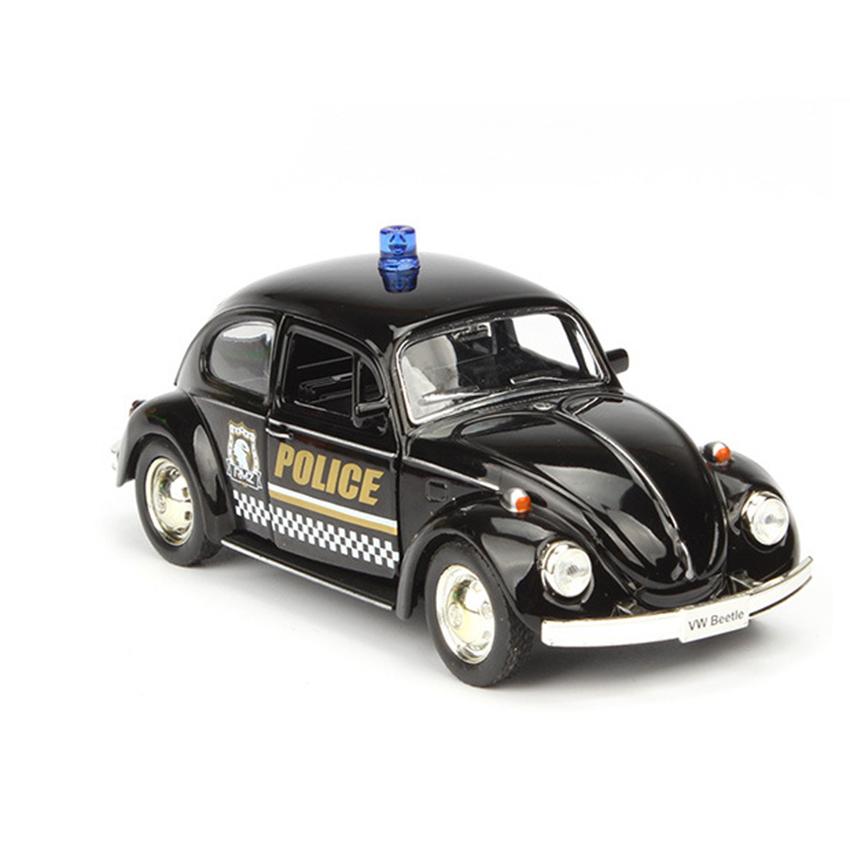 Policajný chrobák v mierke 1/36 1967 Policajný model auta zo zliatiny tlakového odliatku s vyťahovacím chrbtom pre deti Darčeky Kolekcia hračiek