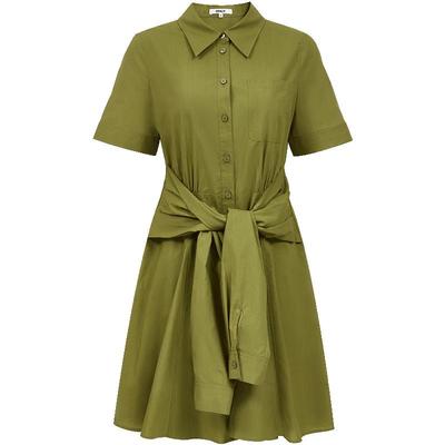 Women's Summer A-Line Short Sleeve Shirt Dress