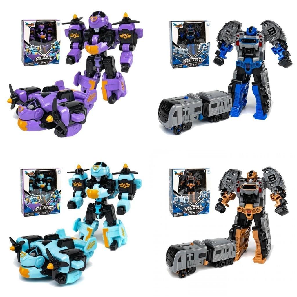 Transforming Car Robot Mech Action Figure Toy Cartoon Collectible With Puzzle Assembly Plastic Material
