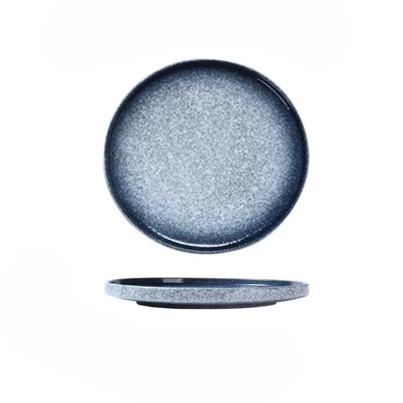 Japanese Style Ceramic Pasta Dish, Steak Plate, Western Cuisine Plate, Household Plate Ins, Tableware for El and Commercial