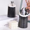 Plush Lined Glasses Stand Case PU Leather Pattern Glasses Storage Organizer  for Desk Nightstand