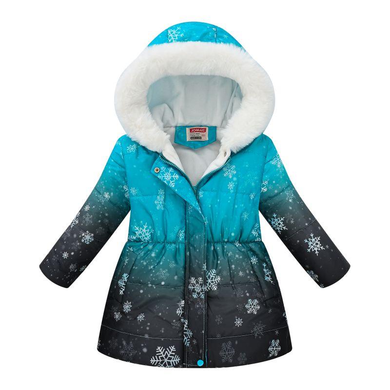 4-12 Years Kids Girls Winter Warm Winproof Hooded Coat 150