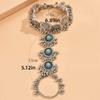 Braccialetto da Dito Boemo Stile Indiano Turchese Minimalista Anello Bracciale Argento Pendente Nappa Vintage Eccessivo Catena da Mano