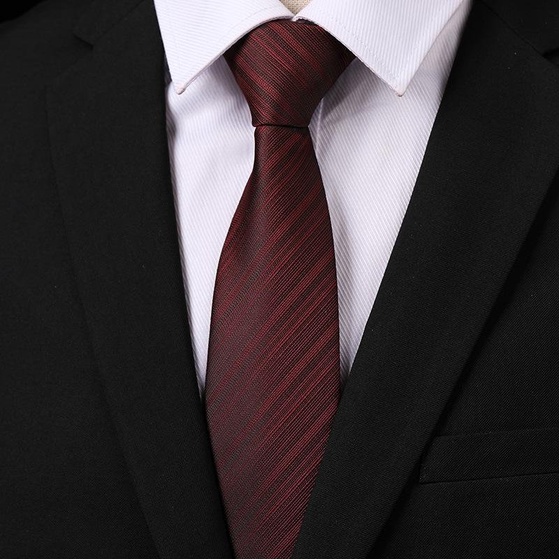 Fashion Versatile Casual Men And Women Retro Hong Kong Style Business Dress Groom Wedding Korean Version 8Cm Hand-Patterned Tie