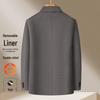DAISHU Men's Detachable Down Liner Wool Blend Overcoat