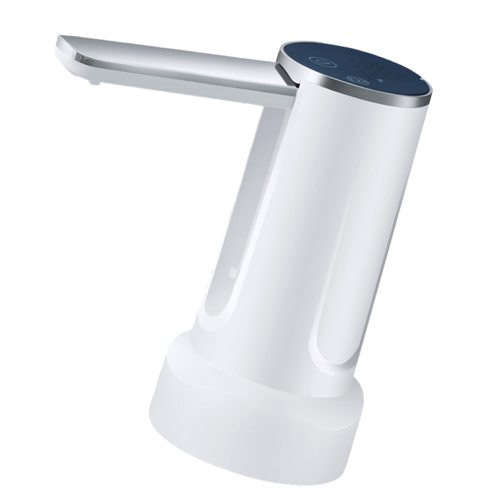 

Перезаряжаемый насос для бутылей с водой Портативный автоматический диспенсер для бутылок Диспенсер для воды Подходит для кемпинга и офисного использования белый