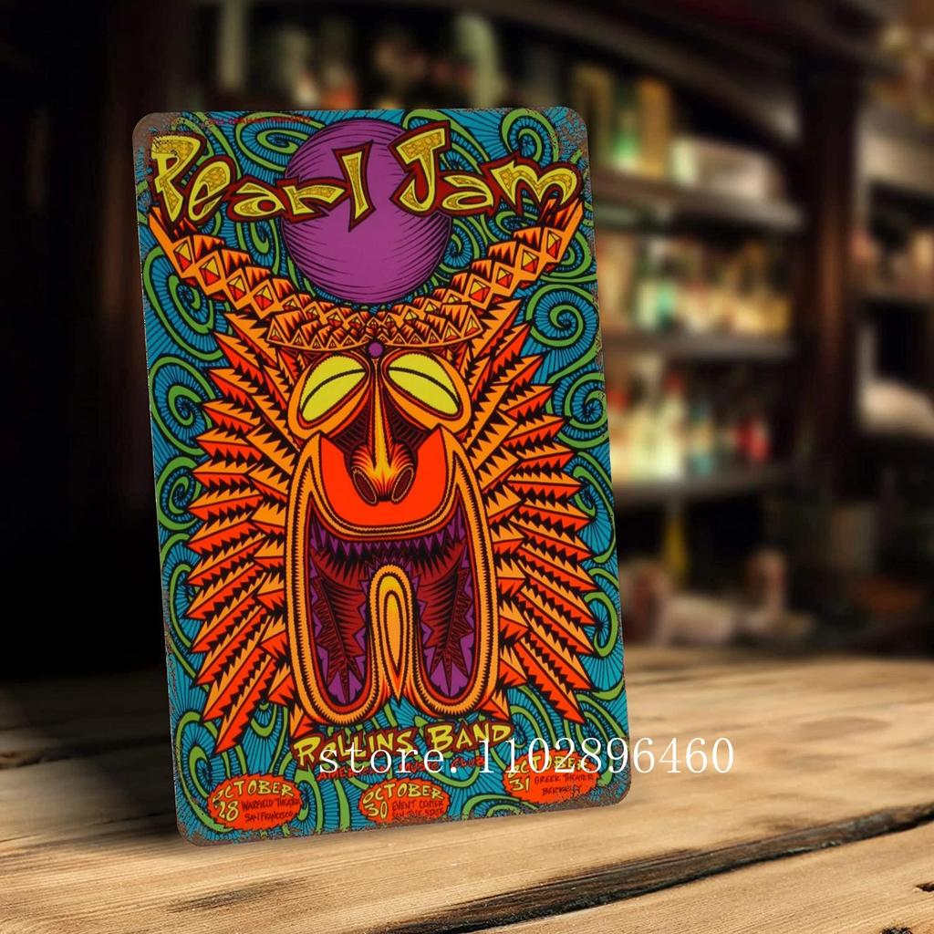 Pearl Jam Metallschilder & Schilder Wanddeko Vintage Blechschilder Captain Metallposter Dekoration für Bar Kneipe Club Wanddekoration