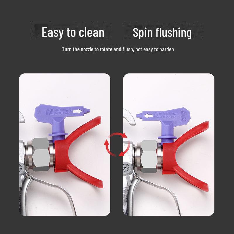 Universal High-Pressure Airless Putty Sprayer Gun with All-Copper Core and Stainless Steel Galvanized 517 Nozzle