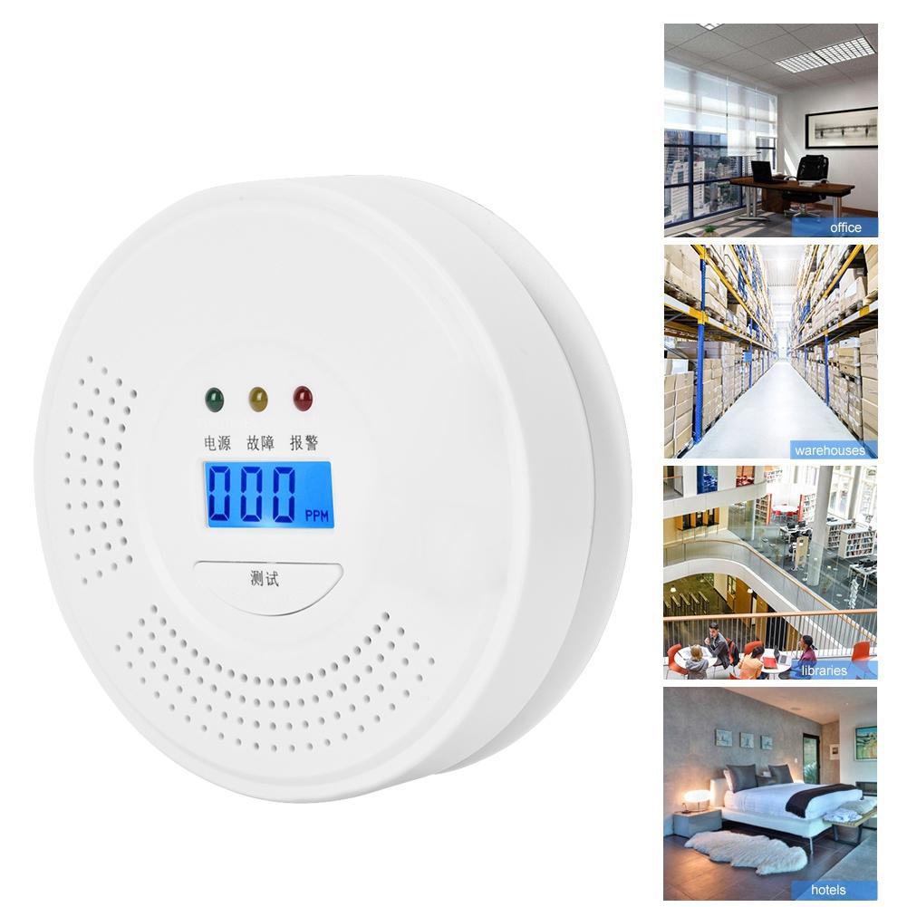 LCD-Anzeige Kohlenmonoxid-Alarmmelder Sprachtyp CO Rauchleckage-Warnsensor