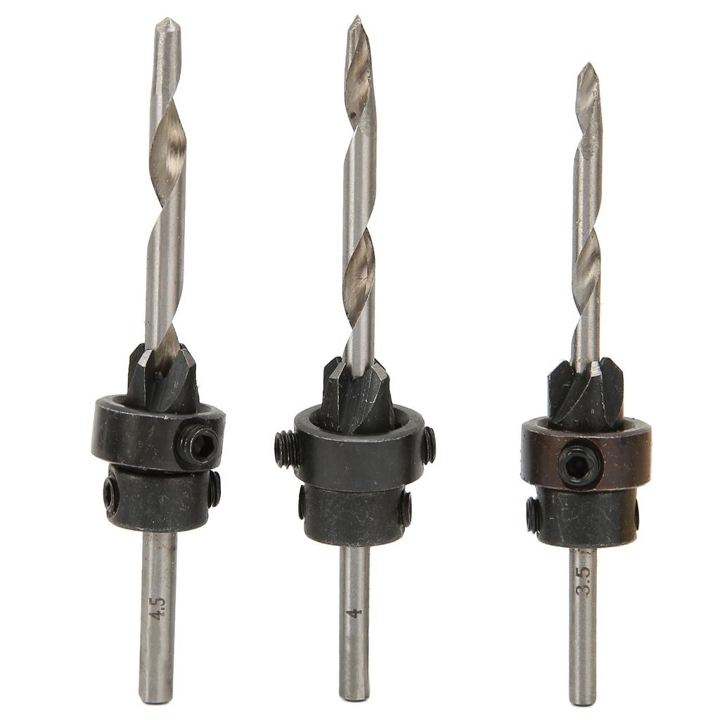 7 Stück Senkbohrer-Set Holzbearbeitungsbohrwerkzeuge Zimmerei Reibahle 1 Stück Sechskantschlüssel