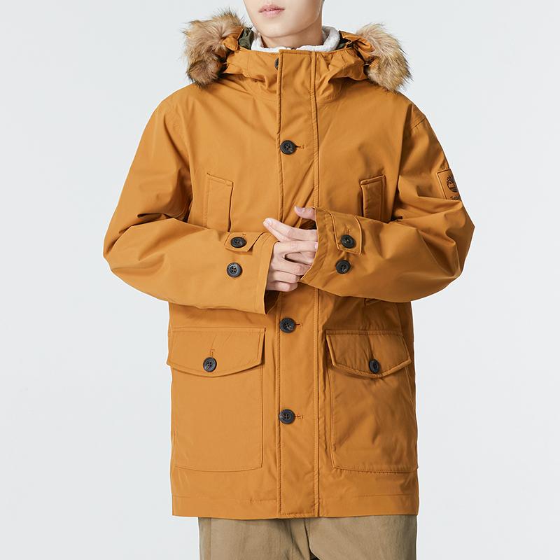 Timberland Scar Ridge 3-i-1 Parka Ensfarget Vindtett Jakke med Hette Vinter Herrejakke Hvete A5XSD-P47