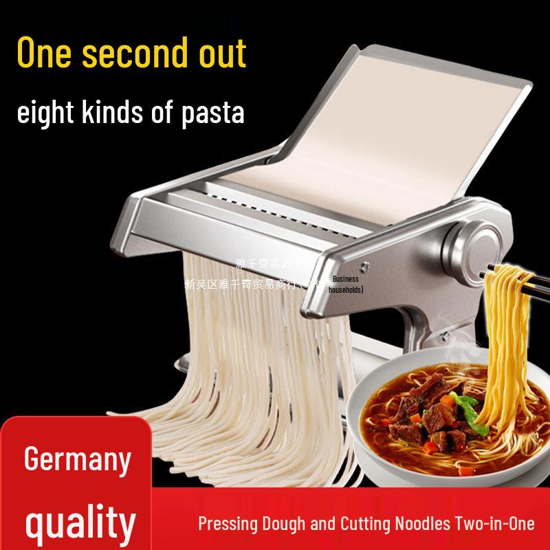Compact Multifunctional Noodle & Dumpling Maker - Manual Dough Roller & Automatic Wonton Skin Machine