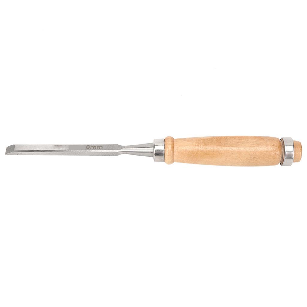 Wood Chisel Durable Chrome Vanadium Alloy Steel Carpentry Woodworking Hand Tool 8mm