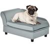 Pet Sofa with Storage, Soft Cushion, Up To 15 Kg Load Capacity, Plush Cover, Hardwood Frame, Light Grey