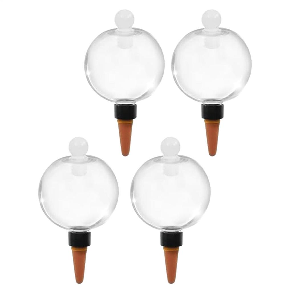 Plant Watering Bulbs 4 Pieces 500ml with Lid Insert Water Bulbs for Indoor Plants for Indoor Outdoor Home Yard Patio Porch Pots