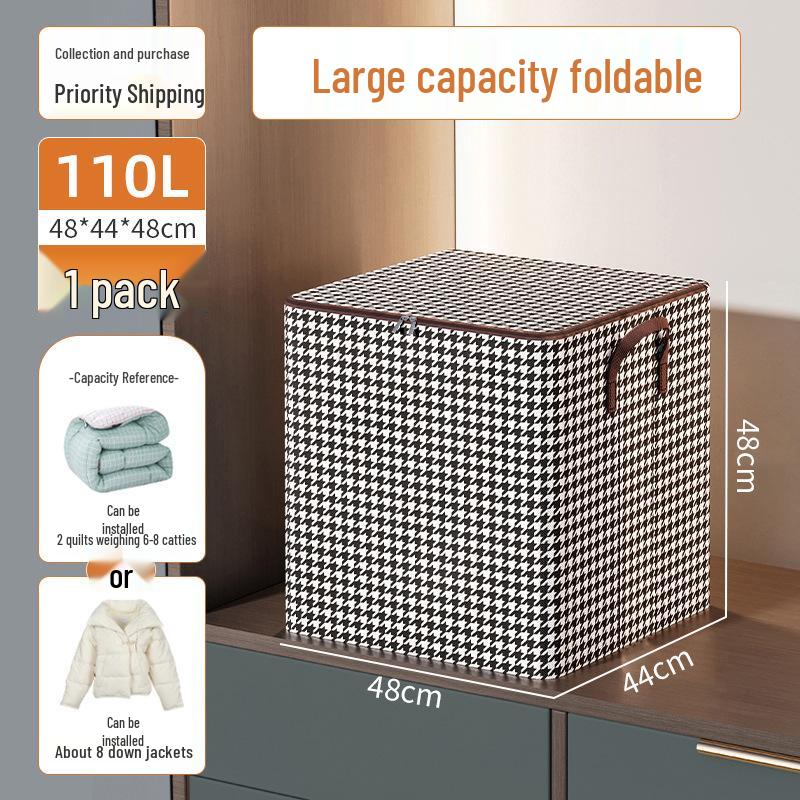 Houndstooth Extra Large Storage Box & Waterproof Bags for Clothes & Quilts