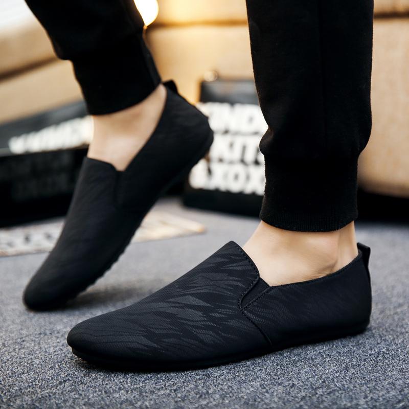 2026 Spring and Autumn Men's Trendy Casual Versatile Driving Moccasins – Lazy Slip-On Shoes for Men, Available in Black and Blue